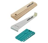 wolfcraft Kit de Pose pour Parquet Stratifié et Sols Design | Comprend tire-lame robuste, cale de frappe et 30 cales universelles pour joints de dilatation précis, 6975000