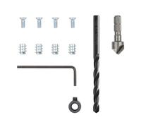 Wolfcraft Kit de réparation charnière invisible côté caisson 11 pièces pour 2 charnières 4657000