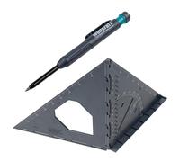 wolfcraft Kit Équerre de Menuisier Vario 3D et Marqueur Trou Profond