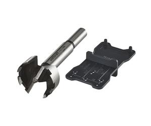 Wolfcraft Kit Fraise à Bois d'Encastrement Ø35 mm pour Charnières - 2 pcs | Fraise à denture intégrée avec gabarit de marquage, idéale pour bois tendres et perçages de charnière précis. 8728000