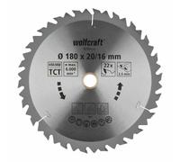Wolfcraft Disque de coupe 6734000 – Lame circulaire au carbure 180 x 20 mm, 22 dents