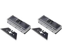 wolfcraft Lames trapèze PRO SHARP, 0,65 x 61 mm - 5 lames noires ultra-tranchantes pour cutters à lame trapèze - 4206000 (Lot de 2)