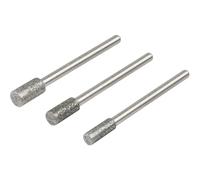 Wolfcraft Jeu de broches à meuler diamantées 5987000 – 3 pièces cylindriques