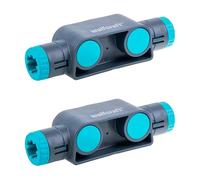 wolfcraft Lot de 2 Connecteurs de Serre-Joints pour Gamme Easy et Pro | Adaptateur robuste en plastique renforcé de fibres de verre pour ouvertures jusqu'à 200 cm. Réf. 3037000