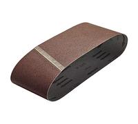 wolfcraft Lot de 3 Bandes Abrasives Grain 120, 100 x 690 mm | Corindon de haute qualité pour bois et métal, compatible avec Ponceuse Virutex LB31E et AF11. 3125000