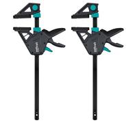 wolfcraft - Lot de Serre-Joints à une main PRO MAX - Force de serrage 250kg - Ouverture 300mm - Pour les exigences professionnelles, réf 8666060