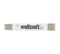 wolfcraft Mètre Pliant 2 m en Hêtre, Règle Graduée Articulée | Double graduation mm précise, bois de hêtre robuste résistant aux chocs, fabrication européenne de qualité, 5227000