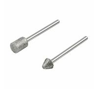 Wolfcraft Jeu de meules diamantées sur tige 5989000 – cylindriques et coniques, 2 pièces