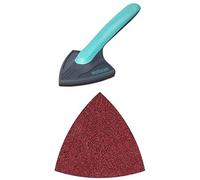 wolfcraft Ponceuse D'angle inclus 5 Feuilles abrasifs auto-agrippants grain 80/120 pour bois/métal
