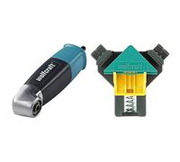 Wolfcraft Renvoi d'angle à 90° + 1 Embout de 6,35 mm - Entraînement sur roulements à billes - Queue 6 pans 1/4" & 2 Presses D'angles Es22 Pour Planches de 10 à 22 mm D'épaisseur