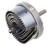 Wolfcraft Scie-Cloche Multi-Lames Ø 25-65 mm pour Bois et Placo | Trépan avec 6 lames à changement rapide et profondeur de coupe 23 mm, compatible perceuse sans fil, 2165000