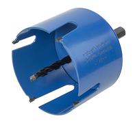 Wolfcraft Scie cloche universelle CT Ø 85 mm pour bois et maçonnerie – avec foret centreur Ø 8 mm