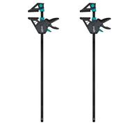 wolfcraft Serre-Joint à une Main PRO MAX, Capacité 250kg, Écartement | Serrage professionnel 700mm, saillie 110mm, fonction écarteur 220-960mm et mors caoutchoutés. 8667060