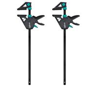 wolfcraft Serre-Joint à une Main PRO MAX - Ouverture 150 mm, 250 kg | Outil professionnel pour serrage et écartement précis, grande saillie 110 mm, mors caoutchoutés. Réf 8662060