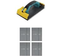 wolfcraft Set de ponceuses à main pour plaques de plâtre, y compris un set de 16 grilles abrasives 115x280mm K120/220