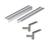Wolfcraft Set de Serrage pour Établis - Mors, Mâchoires et Brides Rapides - 4 + 2 + 4 Pièces - Perforations 20 mm - Noir