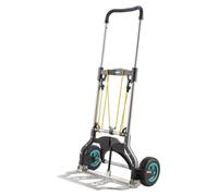 Wolfcraft TS 850 Offroad - Diable Pliable Tout Terrain - Charge 100 kg | Chariot de transport avec pneus profilés extra-larges, système de pliage rapide et barre transversale. 5503000