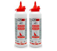 Wolfix Colle à Bois Extra Forte 2 Pièces 500g D4 PVC PUR PU Express - Polyuréthane Résistante à l'Eau et à Séchage Rapide - Pour Bois, PVC, Montage, Bricolage