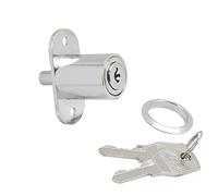 Wolfpack Serrure pour porte coulissante 3030055 Bouton-poussoir Chromé 347/27 mm