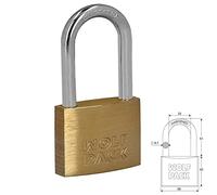 WOLFPACK 3100985 Cadenas en Laiton à Arc Long 60 mm, Cranberry