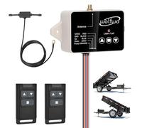 Wolfwo Télécommande sans fil pour remorque à benne basculante hydraulique 3 fils/4 fils 12 V Distance de signal de 30,5 m, sûre et efficace, installation facile, avec 2 télécommandes sans fil