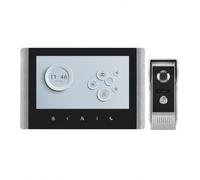 WOLILIWO Système d'interphone vidéo filaire, caméra de sonnette vidéo filaire de 17,8 cm avec moniteur, kit de caméra HD avec déverrouillage, surveillance, interphone bidirectionnel pour villa, maison