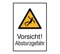 wolk SafetyMarking Panneau d'avertissement Aluminium L262xH371 mm Attention risque de chute Quantité:1