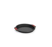 Woll - Bakeware moule à quiche et tarte Ø 26 cm - fond amovible, antiadhésif, poignées en silicone - sans PFAS - acier aluminisé - 230 °C - noir