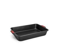 Woll - Bakeware moule rectangulaire 38 × 26 cm - antiadhésif, acier aluminisé, poignées en silicone - sans PFAS - résiste jusqu’à 230 °C - noir