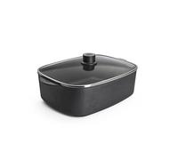 WOLL - Braisière Eco Logic QXR 31 x 26 cm, hauteur 11 cm, 7,5 l, avec couvercle en verre et 2 poignées de levage - braisière antiadhésive sans PFAS, compatible four - braisière induction