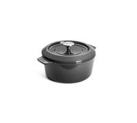 WOLL - Cocotte en fonte Ø 24 cm grise avec couvercle et poignées en silicone - fonte émaillée, compatible induction et four - tous feux