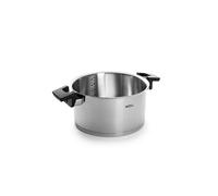 WOLL - Concept faitout Ø 24 cm en acier inoxydable avec couvercle, 5,8 l - induction - tous feux - compatible four jusqu’à 200 °C - coloris argent