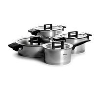 Woll Concept NCSET001 Lot de 8 casseroles en acier inoxydable avec induction Compatible avec tous les types de plaques de cuisson