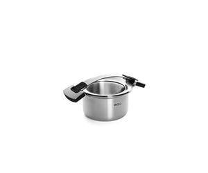 WOLL - Concept PRO faitout Ø 16 cm inox avec couvercle, hauteur 10 cm, 2,0 l - induction - tous feux - compatible four jusqu’à 220 °C - argenté