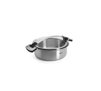 WOLL - Concept PRO faitout bas Ø 24 cm inox avec couvercle, hauteur 9 cm, 4,0 l - induction - tous feux - compatible four jusqu’à 220 °C - argenté