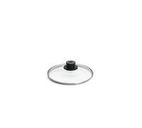 Woll Couvercle en verre de sécurité, rond, Ø 22 cm, bouton de couvercle avec ventilation permanente, bordure en acier inoxydable, transparent, passe au four jusqu'à 250 °C