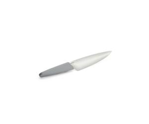 WOLL Cutting Edge couteau de chef 20 cm - grand couteau de cuisine en acier inoxydable allemand DIN 1.4116 - manche ergonomique gris - polyvalent pour viande, poisson et légumes