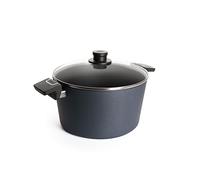 Woll Diamond Lite Casserole avec Couvercle en Verre, inductive, diamètre : 28 cm, Hauteur : 15,5 cm, 8,5 l, Convient pour Tous Les Types de Feux, Fonte d'aluminium, revêtement Anti-adhésif, Passe au