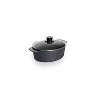 Woll Diamond Lite Plat à rôtir avec couvercle en verre 27 x 22 cm Hauteur 9,5 cm 3,7 l Compatible vitrocéramique, gaz, électrique, halogène Ne convient pas aux plaques à induction, fonte d'aluminium