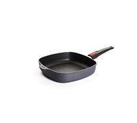 Woll Diamond Lite Poêle carrée 26 x 26 cm, hauteur 6 cm, avec manche amovible - Convient pour vitrocéramique, gaz, électrique, halogène - Ne convient pas pour l'induction, fonte d'aluminium,