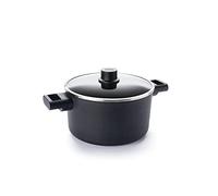 Woll Diamond Logic XR Casserole avec couvercle en verre, inductive, Ø 24 cm, hauteur 14 cm, 4,5 l, avec 2 poignées latérales, convient pour tous les types de feux, fonte d'aluminium, revêtement