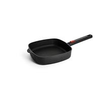 Woll Diamond Logic XR Poêle à frire carrée en fonte d'aluminium Compatible avec tous types de plaques de cuisson Compatible induction 24 x 24 cm Hauteur 6 cm Noir