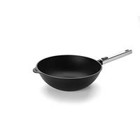 Woll Diamond Logic XR Pro Poêle à wok et mélangeur avec manche en acier inoxydable - inductive - Ø 24 cm, hauteur 9 cm, avec manche amovible en acier inoxydable - Convient pour tous les types de feux,