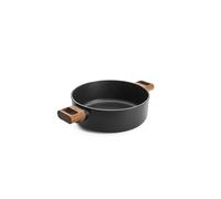 WOLL - Eco Logic QXR casserole en fonte d’aluminium 24 x 24 cm avec couvercle - casserole à induction avec revêtement antiadhésif - avec poignées en bois