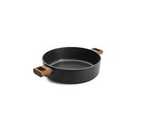 WOLL - Eco Logic QXR casserole en fonte d’aluminium 28 x 28 cm avec couvercle - casserole à induction avec revêtement antiadhésif - avec poignées en bois