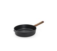 Woll Eco Logic QXR Poêle à bord haut en fonte d'aluminium - Inductive - Diamètre : 28 cm - Hauteur : 7 cm - Avec manche en bois solide et durable - Convient pour tous les types de plaques de cuisson -