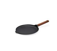 Woll Eco Logic QXR Poêle à crêpes inductive, Ø 26 cm, avec manche en bois solide et durable, convient pour tous les types de feux, sans PFAS, revêtement anti-adhésif, fonte d'aluminium, passe au four