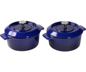 Woll Iron Set Mini casseroles 2 pièces fonte 10 cm bleu