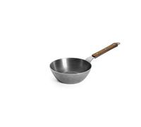 Woll - Poêle à bord haut en acier carbone Ø 20 cm, 7 cm - sans PFAS - effet antiadhésif naturel après culottage - induction - manche en bois
