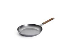 Woll "Carbon Steel" poêle plate, avec aspect manche en bois 28 cm (-FREE) - convient pour l'induction